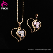Charming Style Heart Shape Gold Plated Pendant Jewelry for Girls
